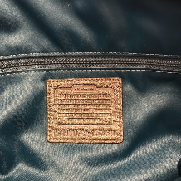 Coach Metallic Studded Shoulder Bag - Picture 9 of 11